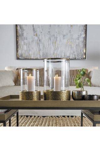 Portacandele - Dorato - 27 x 40 cm