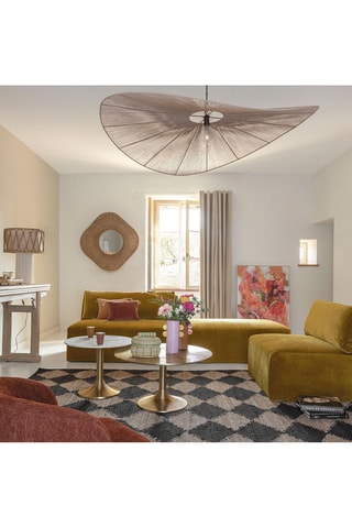 Miroir en rotin - Marron - 100 x 100 cm