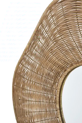 Miroir en rotin - Marron - 100 x 100 cm