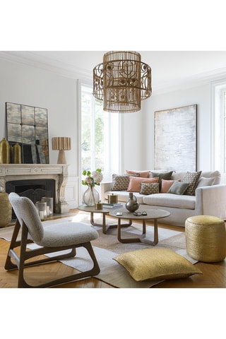 Suspension en rotin - Beige