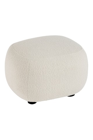 Pouf - Crème - En tissu bouclette