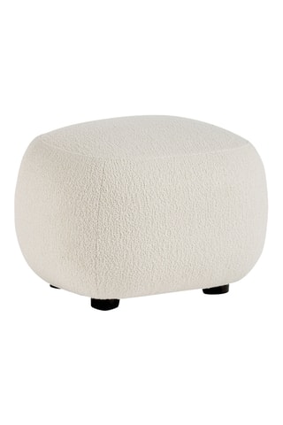 Pouf - Crème - En tissu bouclette