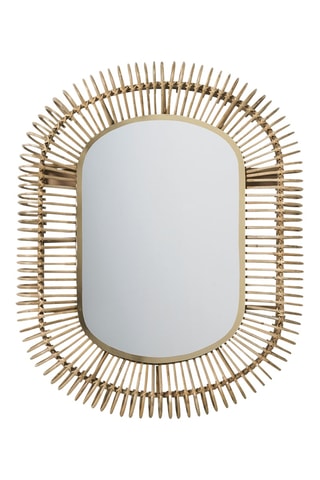 Miroir en rotin - Doré - 83 x 10 x 105 cm