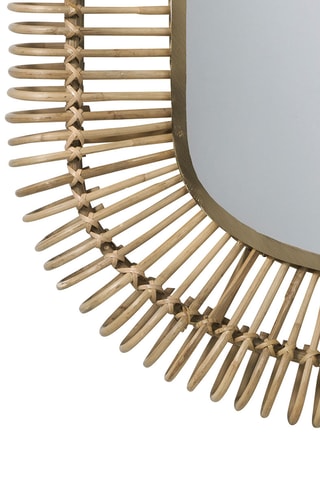 Miroir en rotin - Doré - 83 x 10 x 105 cm