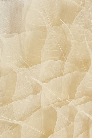 Décoration murale fleur feuilles écrues - 80 x 5 x 80 cm