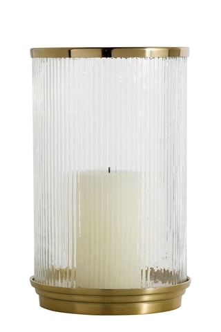 Portacandele - Dorato - 21,5 x 34 cm