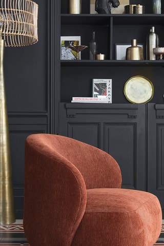 Fauteuil - Rouille - En tissu bouclette