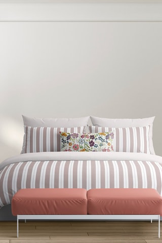 Sábana bajera de satén de algodón 80 hilos/cm² - Rosa viejo