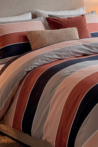 2 fundas de almohada de satén de algodón 80 hilos/cm² - Nude y marrón