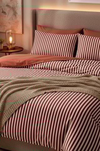 2 fundas de almohada de satén de algodón 80 hilos/cm² - Rojo - 50 x 70 cm