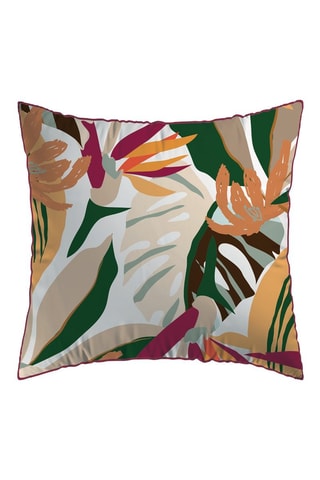 2 fundas de almohada reversibles de satén de algodón 80 hilos/cm² - Naranja