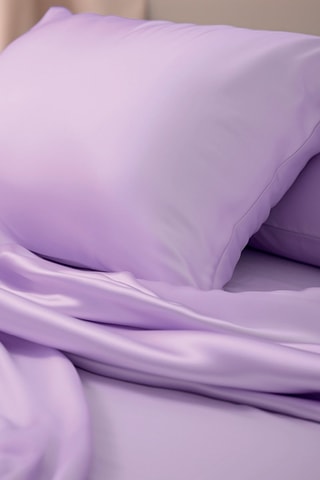 Funda de almohada de seda Nuit de soie - Violeta