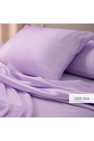 Funda de almohada de seda Nuit de soie - Violeta