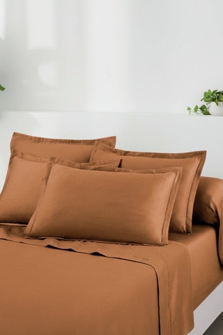 2 fundas de almohada Uni - Marrón