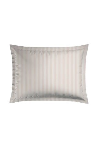 2 fundas de almohada de satén de algodón 79 hilos/cm² Damask Floralia - Topo