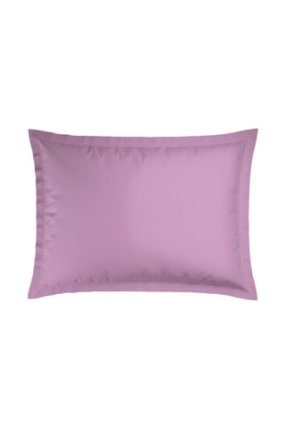 2 fundas de almohada de satén de algodón 80 hilos/cm² - Fleurs sauvages - Blanco y rosa