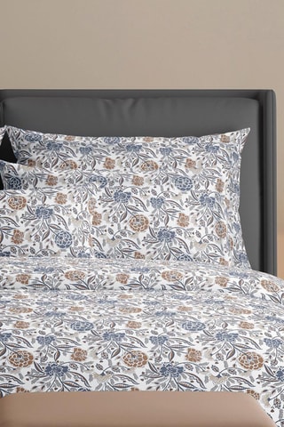 Juego de nórdico de satén de algodón 80 hilos/cm² Leela - Blanco