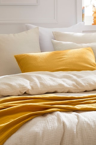 Juego de nórdico de gasa de algodón 85 hilos/cm² - Topo