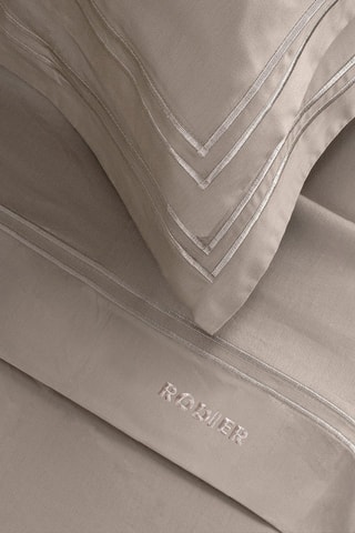 Juego de sábanas de satén de algodón 80 hilos/cm² Nice - Topo