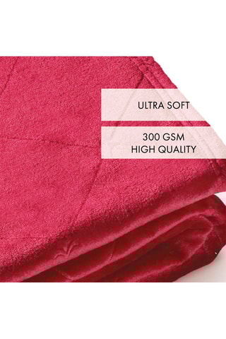 Manta grande Diamond - Burdeos - 180 x 220 cm