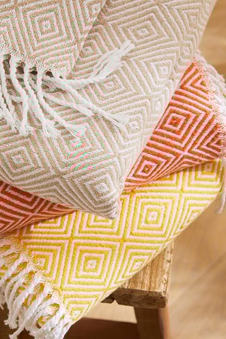 Manta tejida Venise - Naranja - 130 x 180 cm