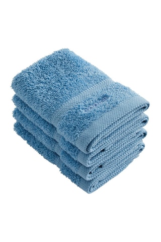4 toallas de tocador - Azul claro - 30 x 30 cm