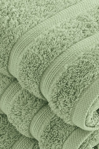 4 toallas Vague - Verde almendra