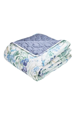 Colcha de satén de algodón 80 hilos/cm² Jardin d’Eden - Blanco