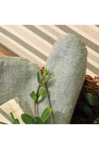 6 servilletas de tela - Verde oscuro - 6 x (40 x 40 cm)