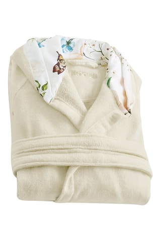 Albornoz con capucha Dutch Flower - Vainilla