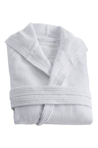 Albornoz con capucha - Blanco