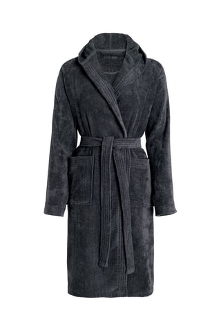 Albornoz con capucha - Gris oscuro