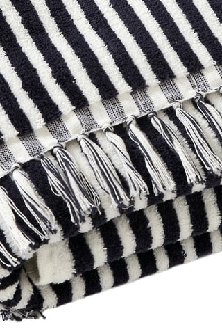 Toalla de playa Bahamas - Negro y blanco - 90 x 180 cm