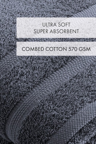 2 toallas de baño Cague - Azul grisáceo - 70 x 140 cm