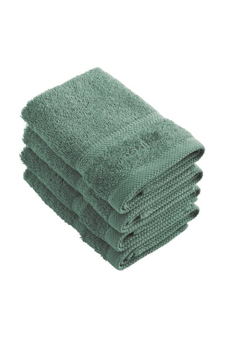 4 toallas de tocador - Verde - 30 x 30 cm