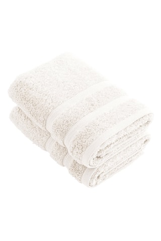 2 toallas de mano - Blanco - 50 x 100 cm