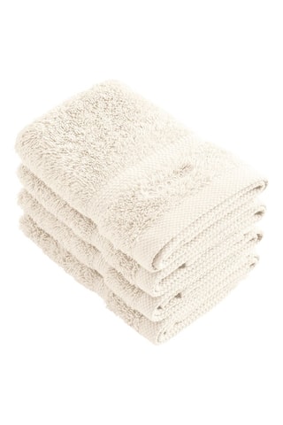 4 toallas de tocador Vague - Marfil - 30 x 30 cm