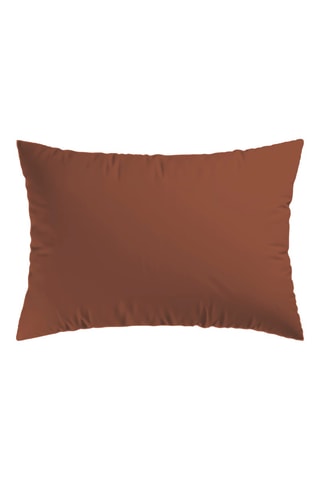 Funda de almohada de satén de algodón 80 hilos/cm² - Terracota