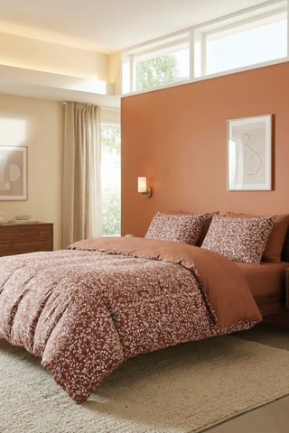 Funda de almohada de satén de algodón 80 hilos/cm² - Terracota