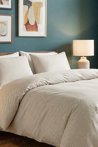 Funda de almohada de satén de algodón 80 hilos/cm² - Topo