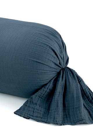 Funda de almohada de gasa de algodón 85 hilos/cm² - Azul