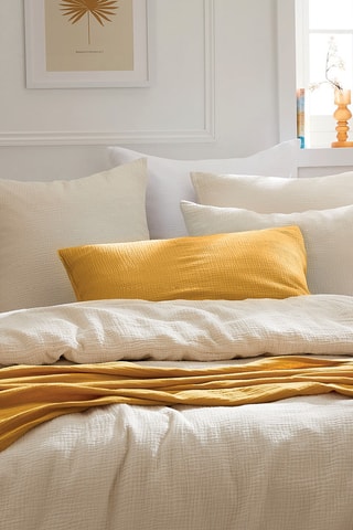 Funda de almohada de gasa de algodón 85 hilos/cm² - Topo