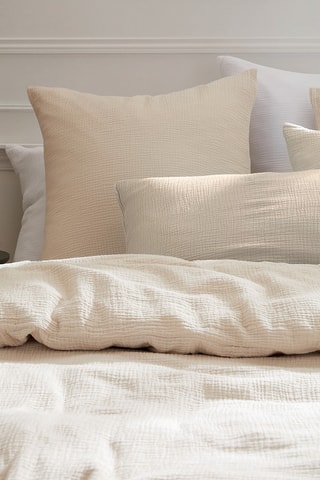 Funda de almohada de gasa de algodón 85 hilos/cm² - Topo