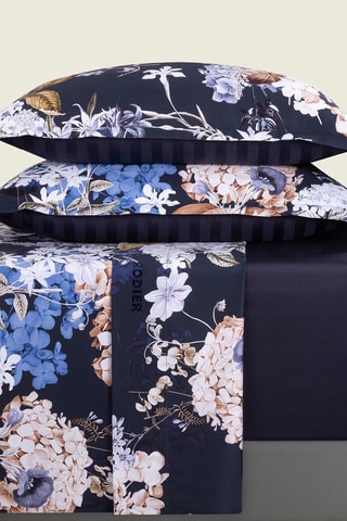 Juego de sábanas de satén de algodón 80 hilos/cm² - Azul