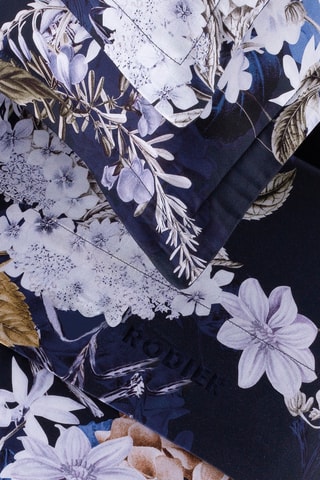 Juego de sábanas de satén de algodón 80 hilos/cm² - Azul