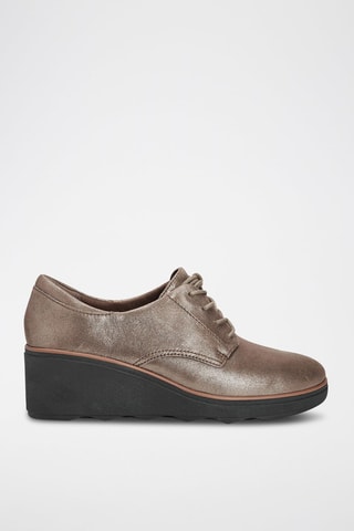 Derbys compensés en cuir Mazy Hyannis - Gris clair