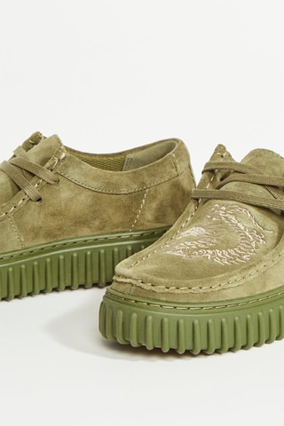 Derbys en nubuck Torhill x Pleasures - Vert olive