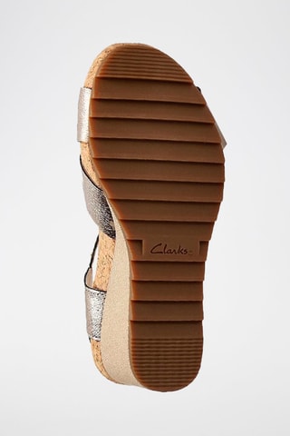 Sandales compensées en nubuck Flex - Doré