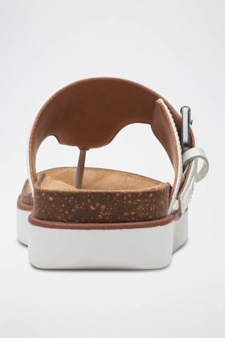 Tongs en cuir Elayne Step - Blanc