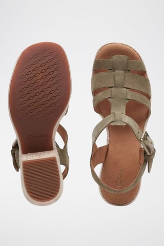 Sandales à talons en nubuck Maritsa 70 - Vert olive